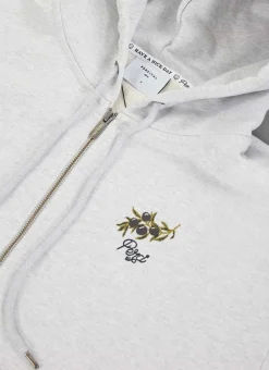 Percival Hoodies^Olive Zip Through Hoodie Athletic Grey