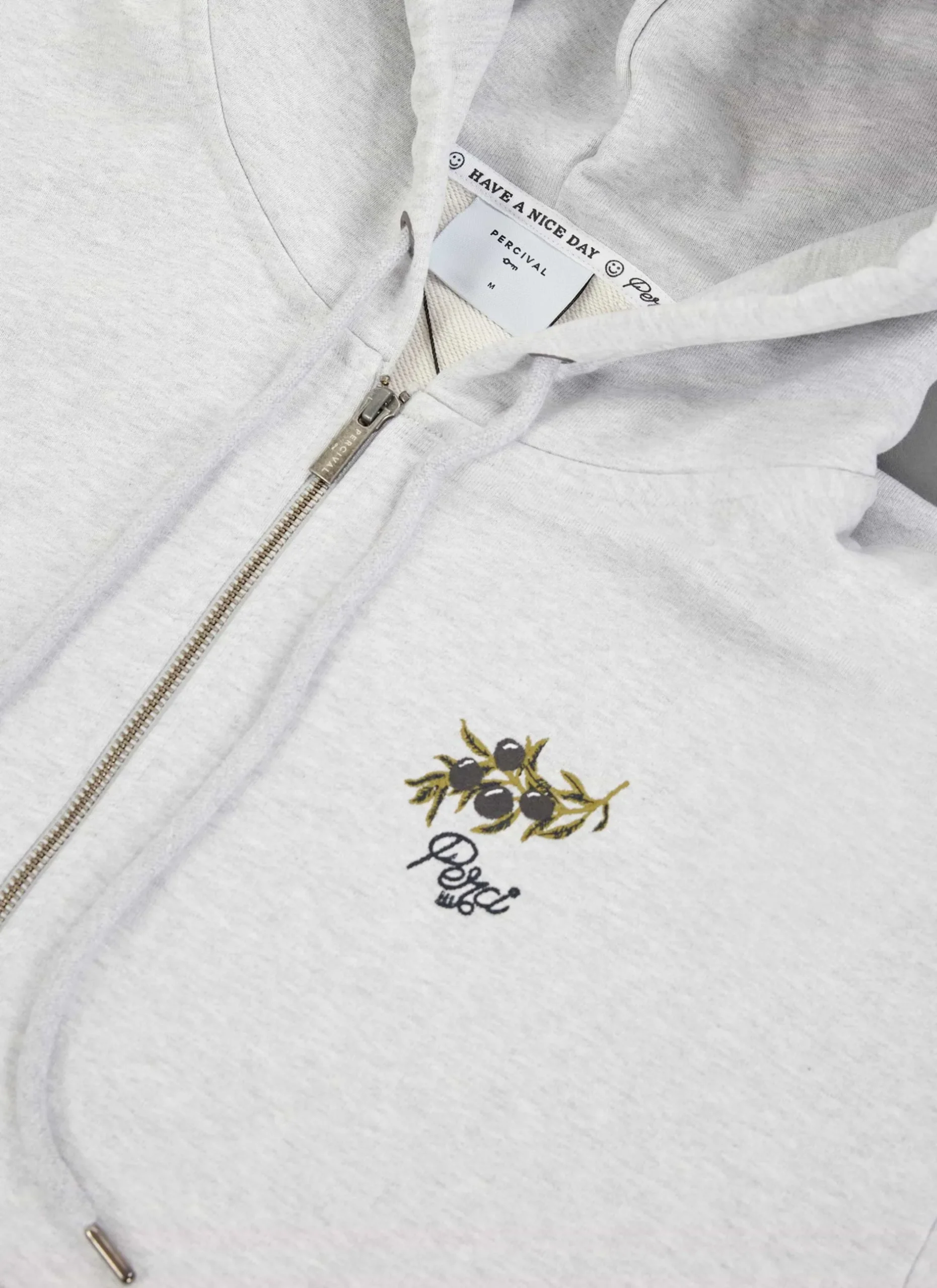Percival Hoodies^Olive Zip Through Hoodie Athletic Grey