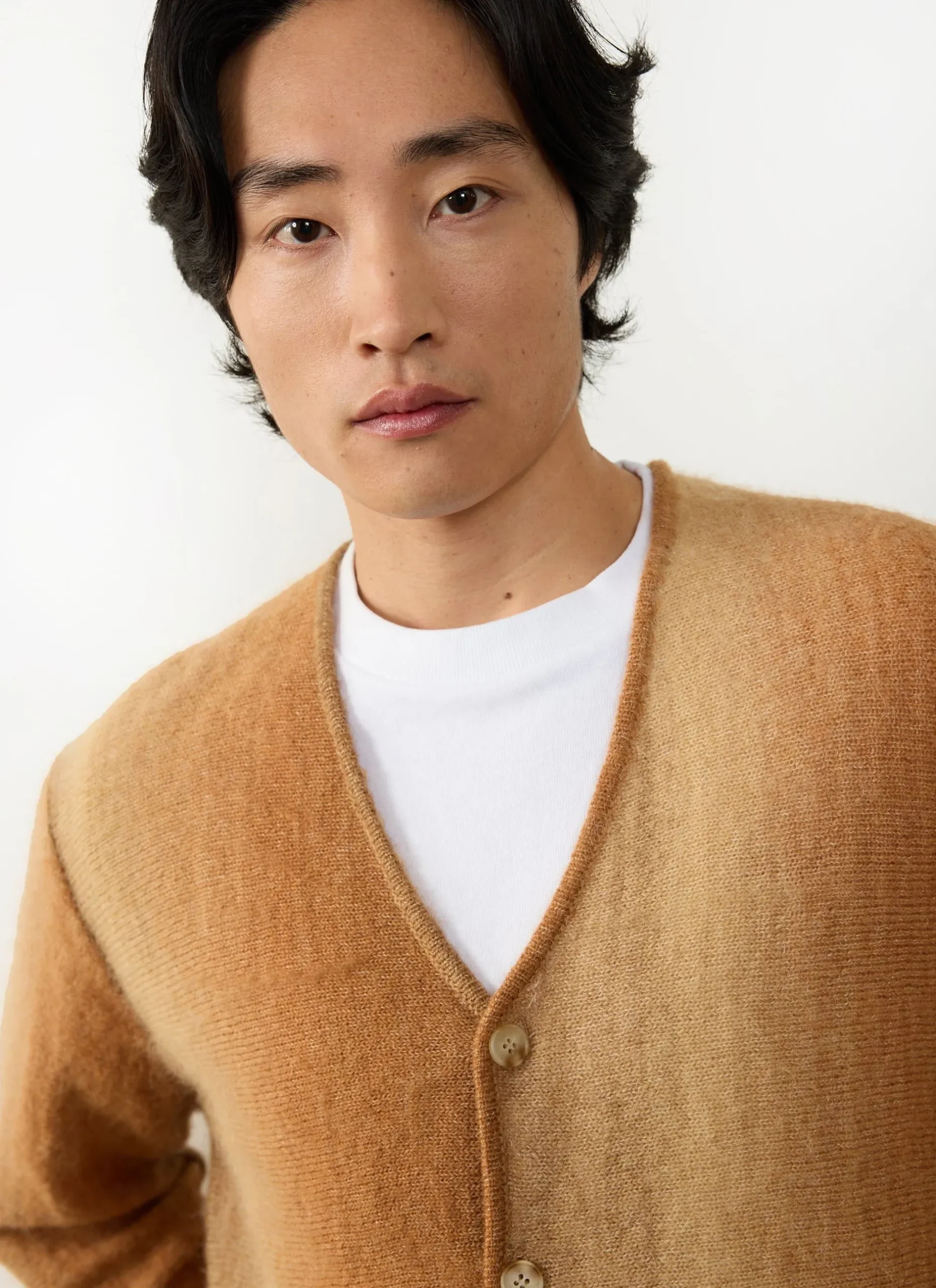 Percival Cardigans^Ombre Knitted Cardigan Tan