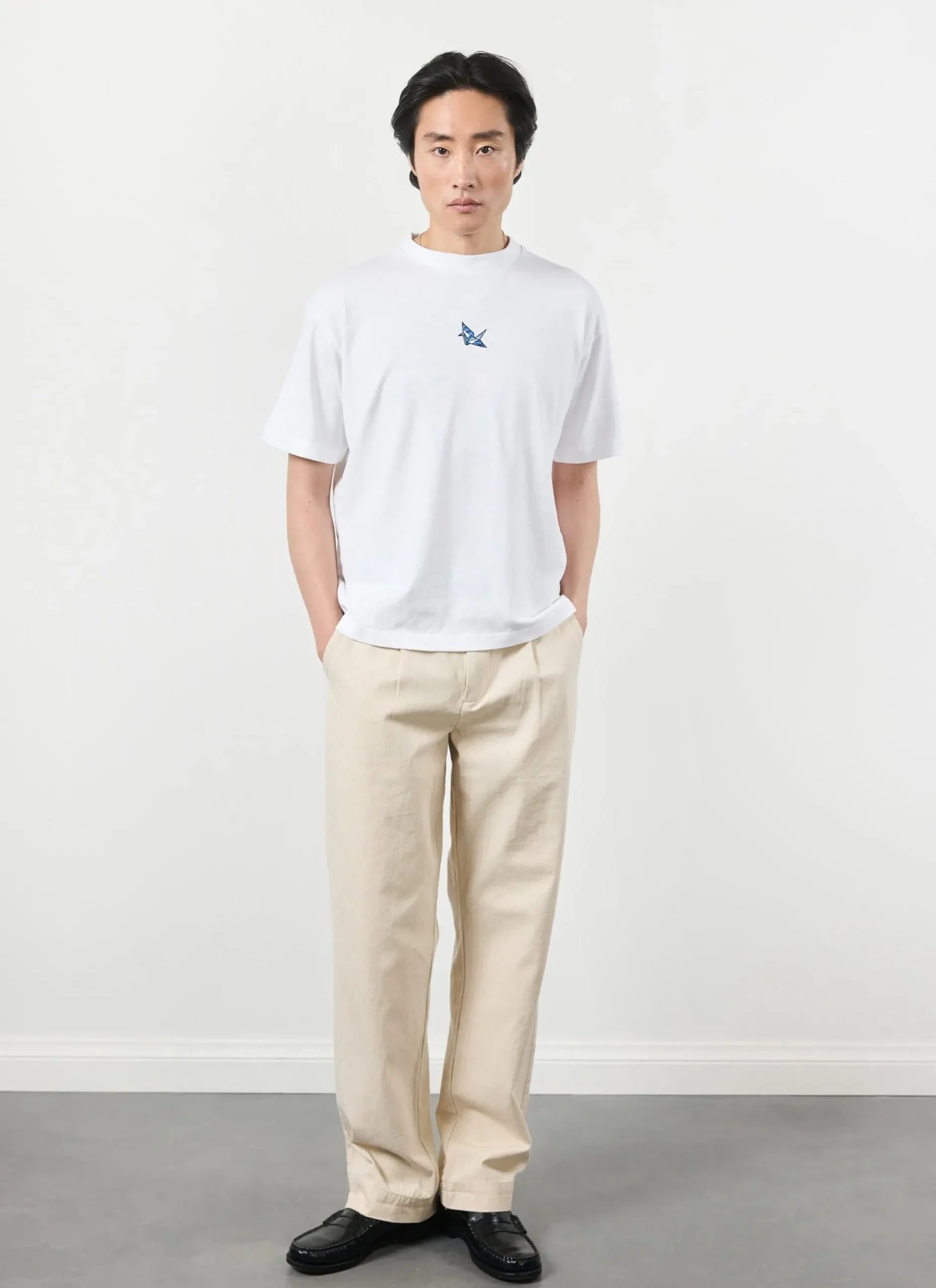 Percival White T-Shirts|Oversized T-Shirts^Origami Oversized T Shirt White