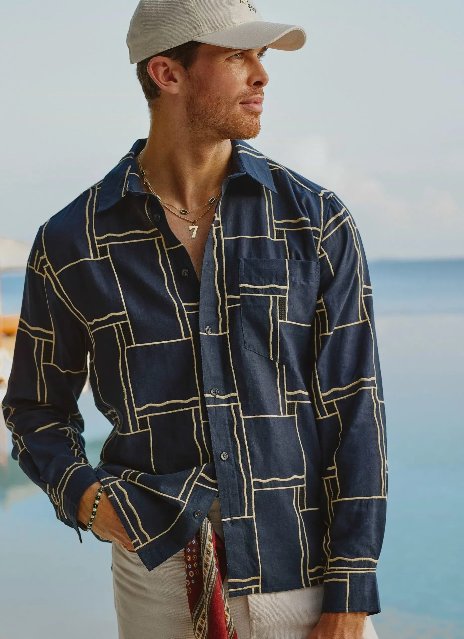 Percival Overshirts & Workshirts|Overshirts^Oversized Verona Shirt Navy