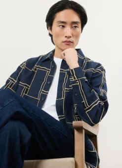 Percival Overshirts & Workshirts|Overshirts^Oversized Verona Shirt Navy