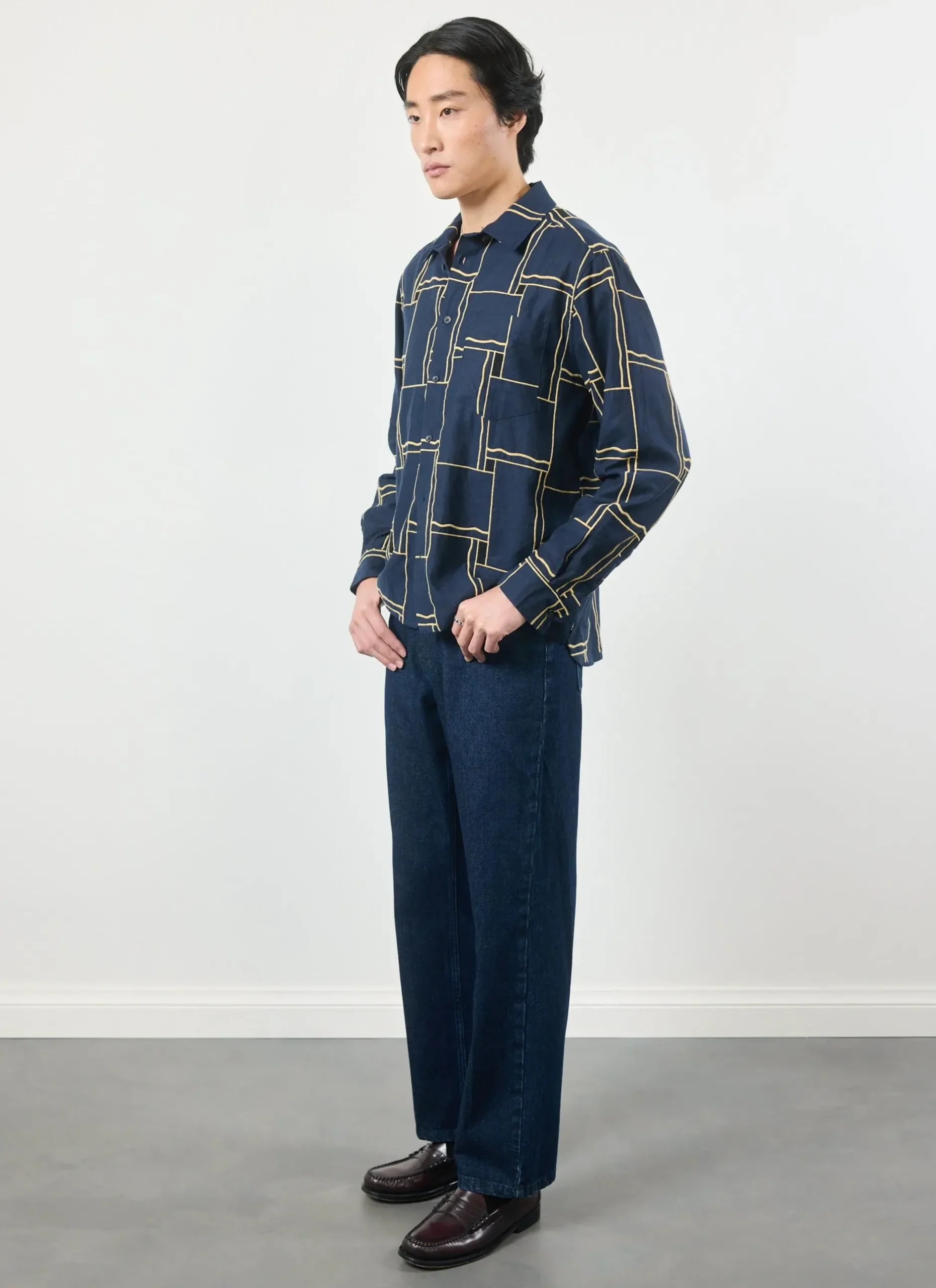 Percival Overshirts & Workshirts|Overshirts^Oversized Verona Shirt Navy