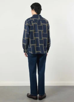 Percival Overshirts & Workshirts|Overshirts^Oversized Verona Shirt Navy