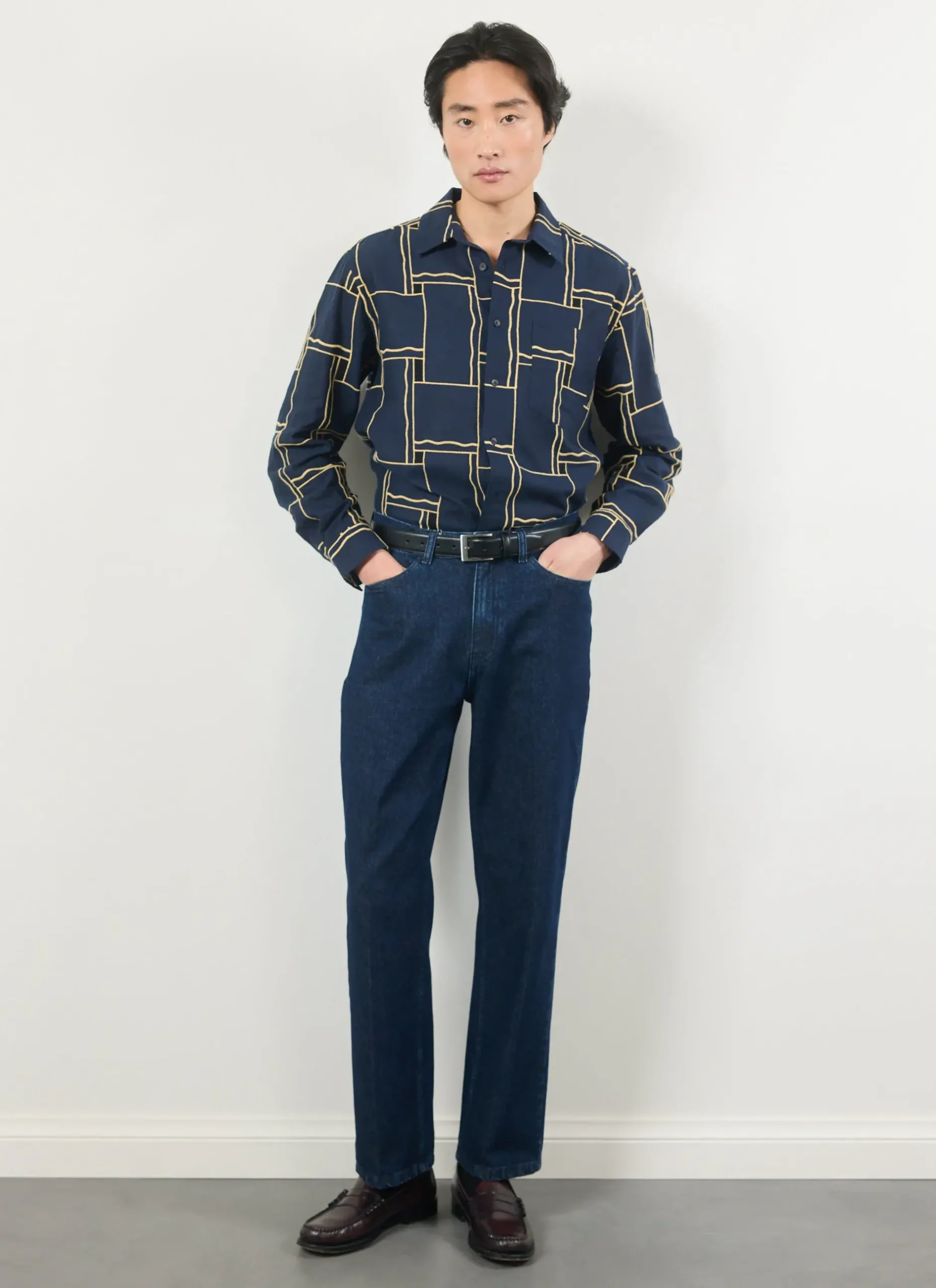 Percival Overshirts & Workshirts|Overshirts^Oversized Verona Shirt Navy