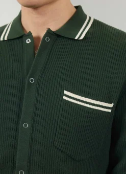 Percival Long Sleeve Shirts|Knitted Shirts^Pablo Cotton Knitted Shirt Forest