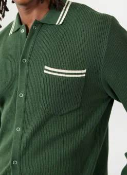 Percival Long Sleeve Shirts|Knitted Shirts^Pablo Cotton Knitted Shirt Forest