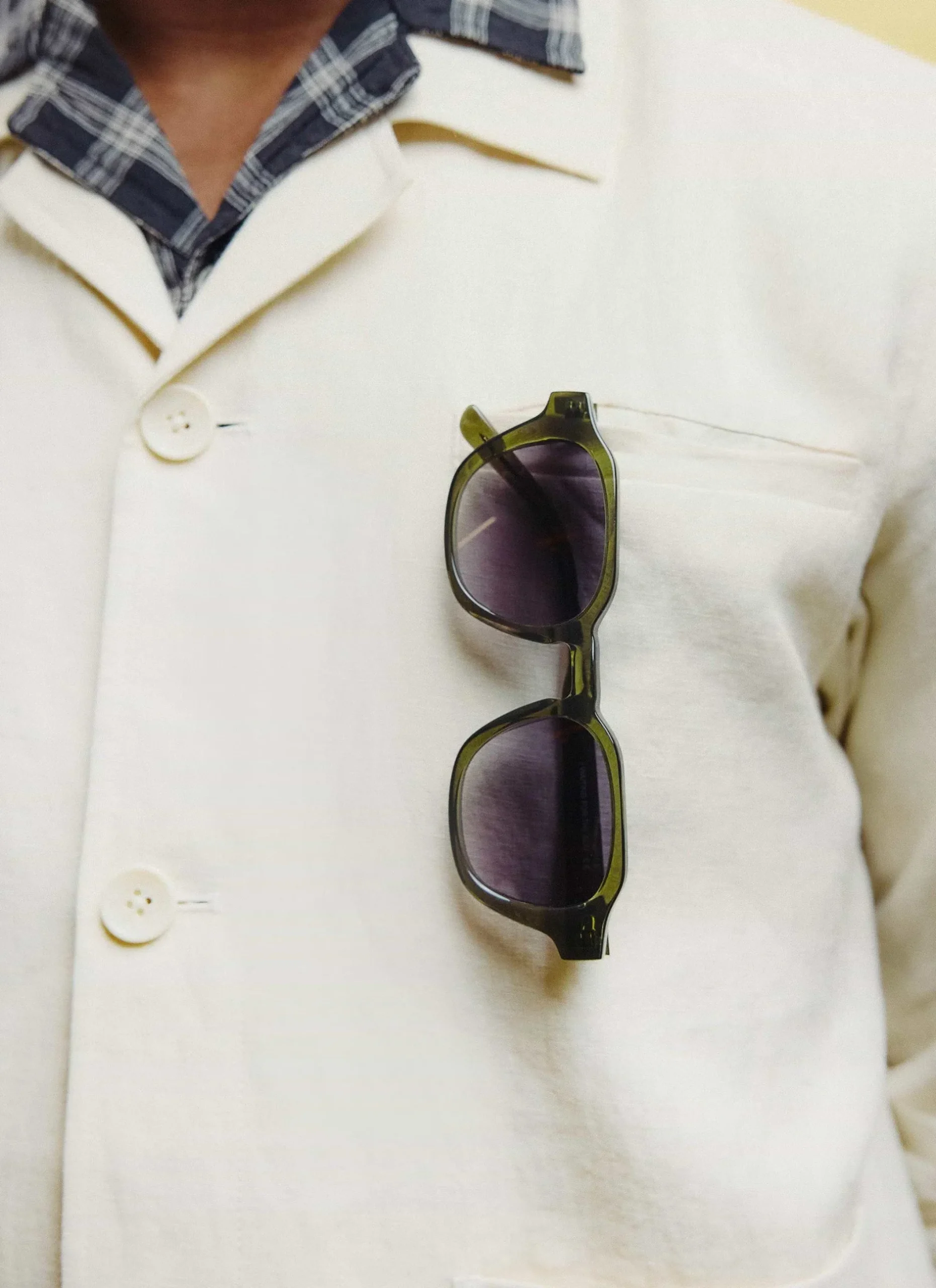 Percival Sunglasses^P001-E52 Olive Green Sunglasses Light Brown Lenses