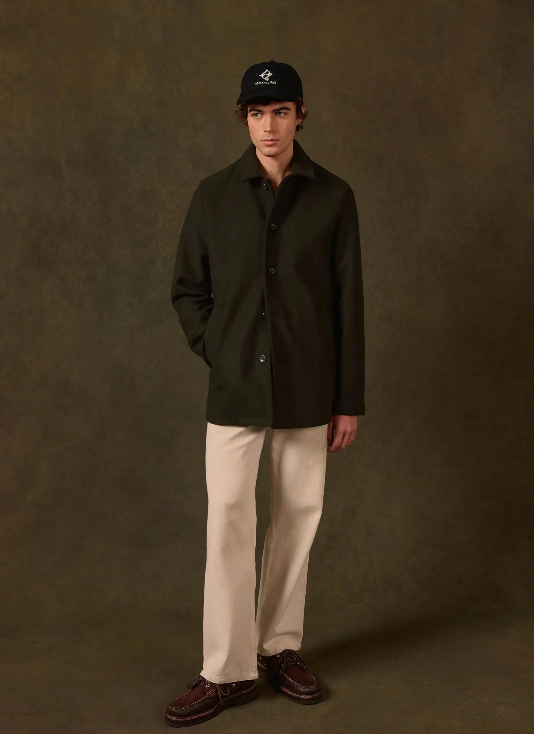 Percival Pea Coats|Coats^Pea Coat Olive