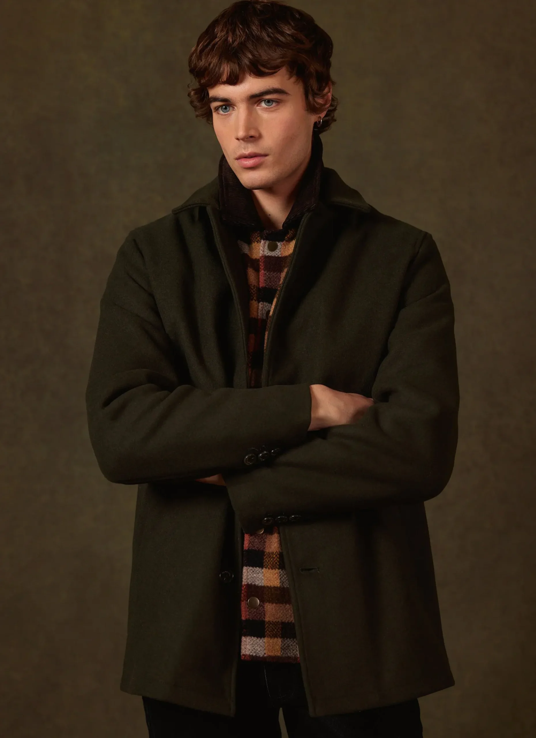 Percival Pea Coats|Coats^Pea Coat Olive