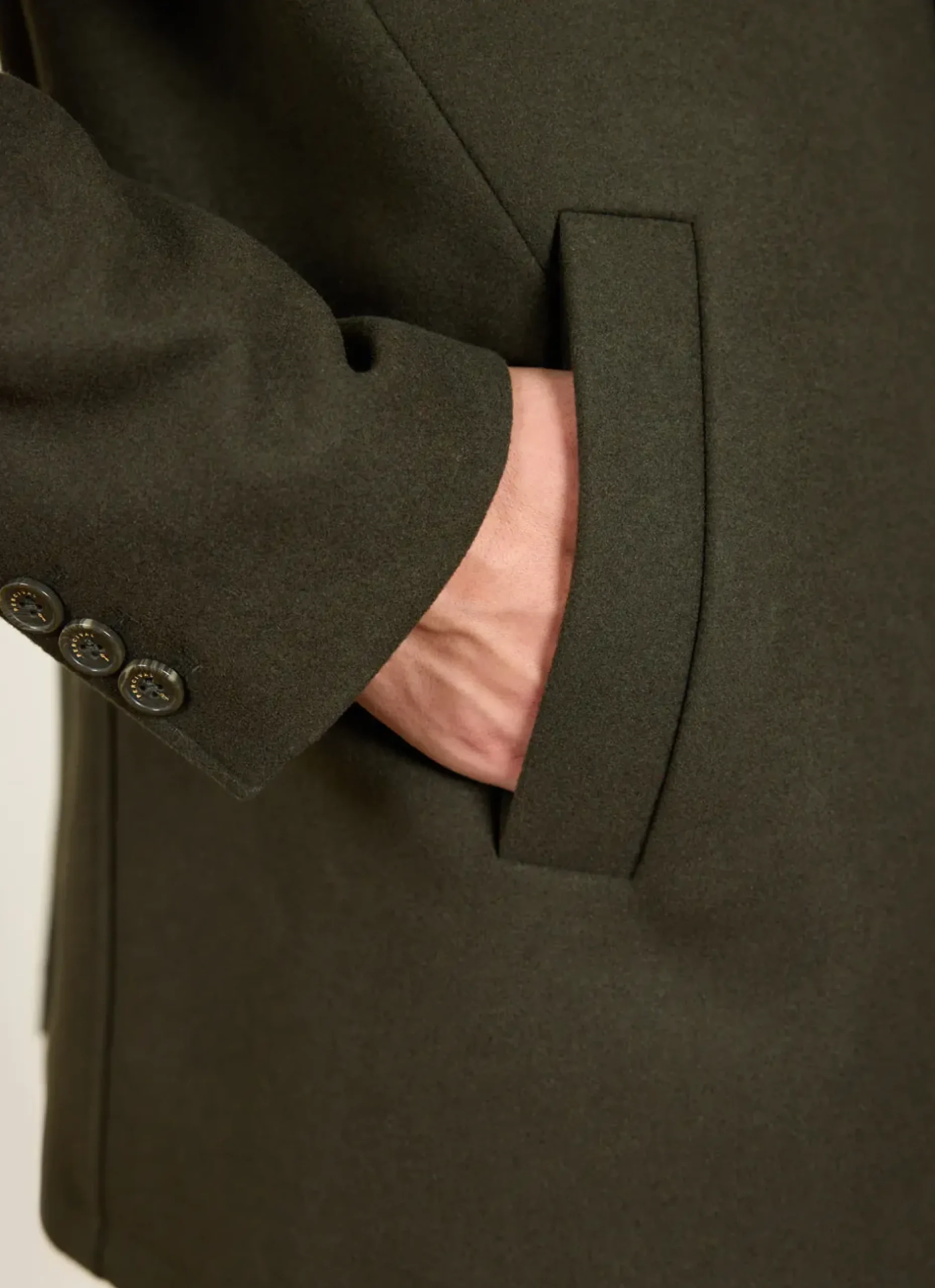 Percival Pea Coats|Coats^Pea Coat Olive