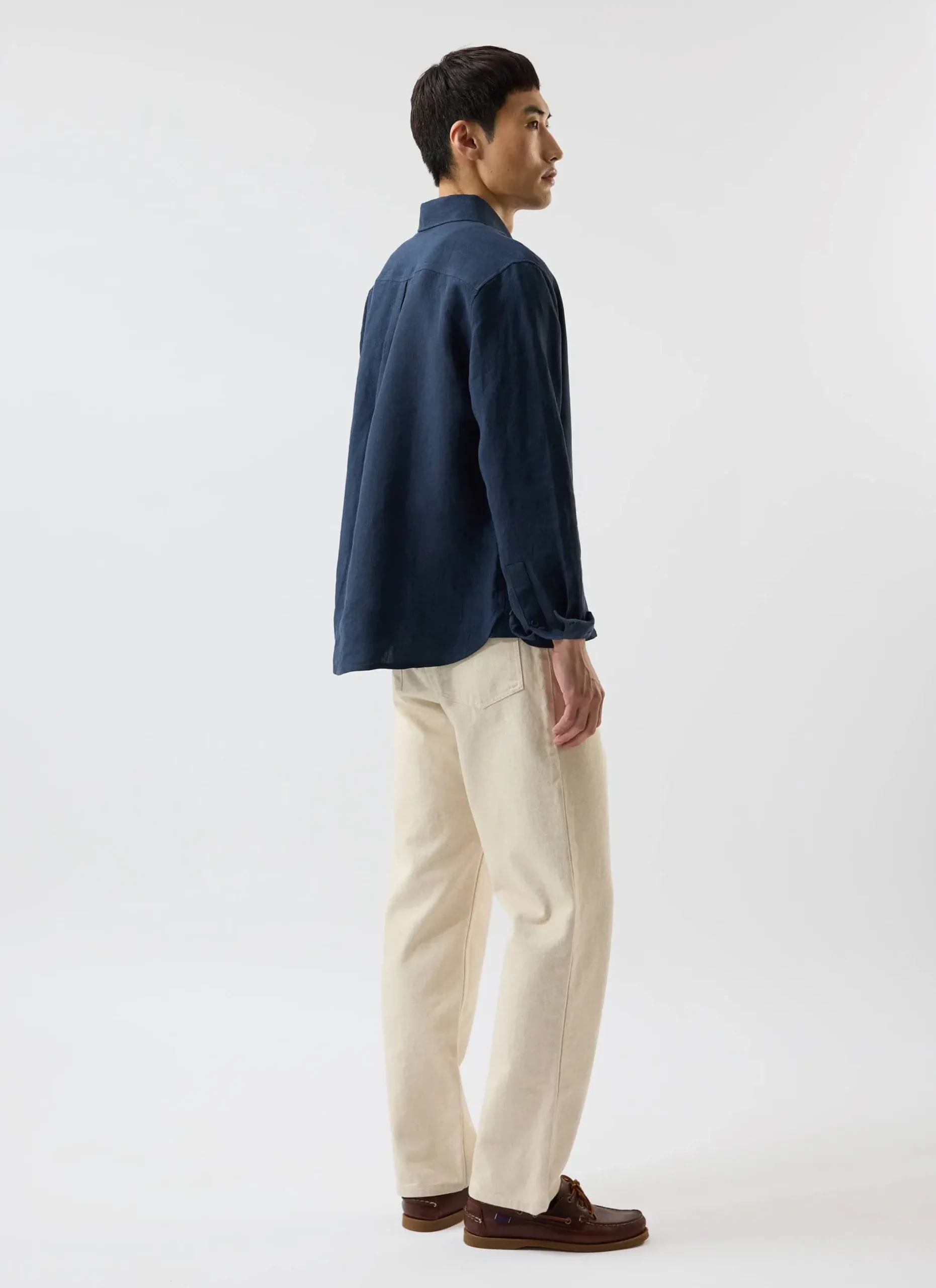 Percival Long Sleeve Shirts|Linen Shirts^Pearce Shirt Navy