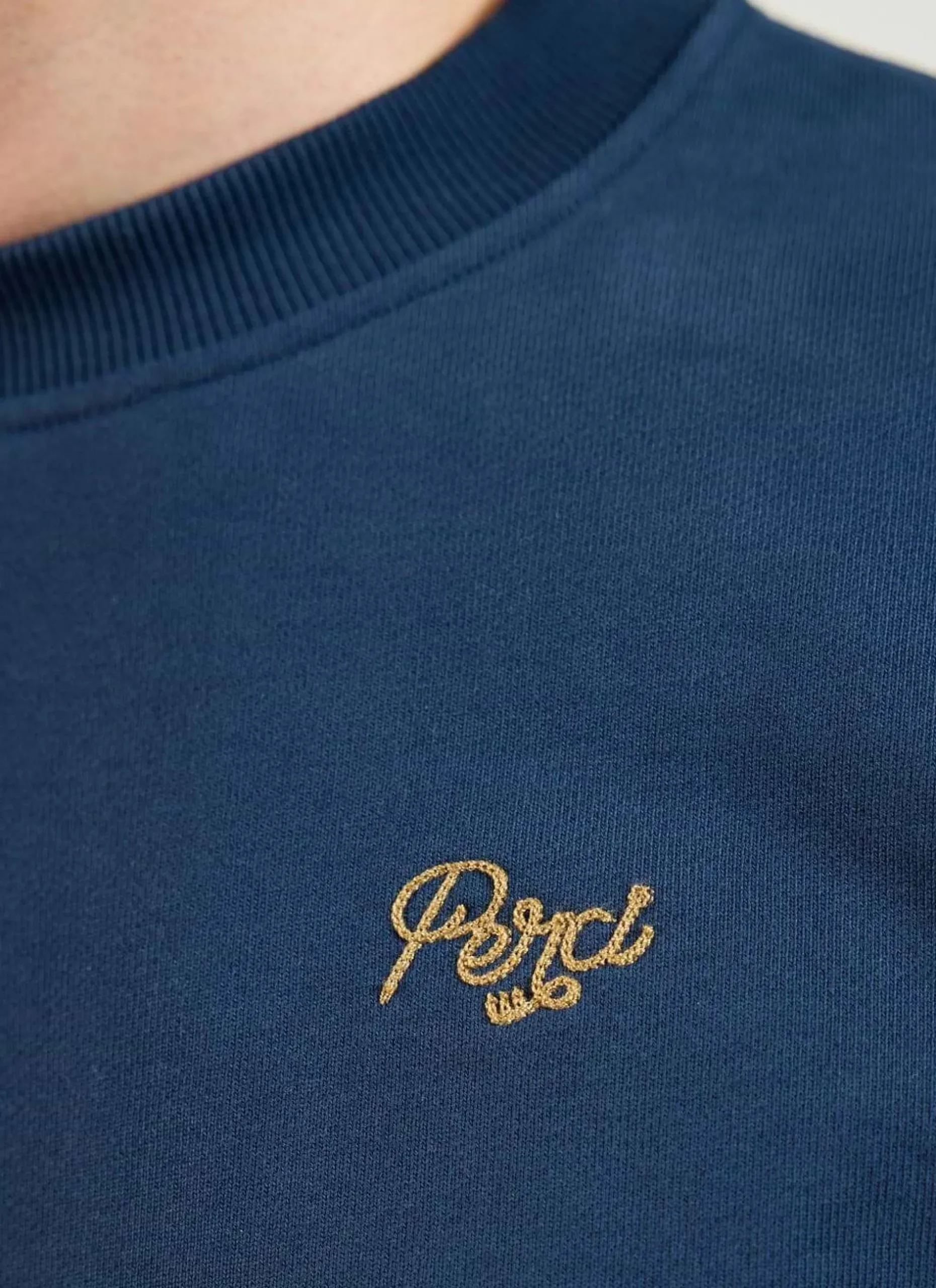 Percival Sweatshirts^Perci Chainstitch Sweatshirt Navy