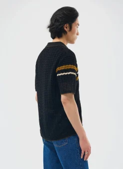 Percival Short Sleeve Shirts|Boxy Shirts^Pesaro Knitted Shirt Black