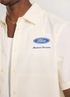 Percival Boxy Shirts^Pit Crew Boxy Shirt Ecru