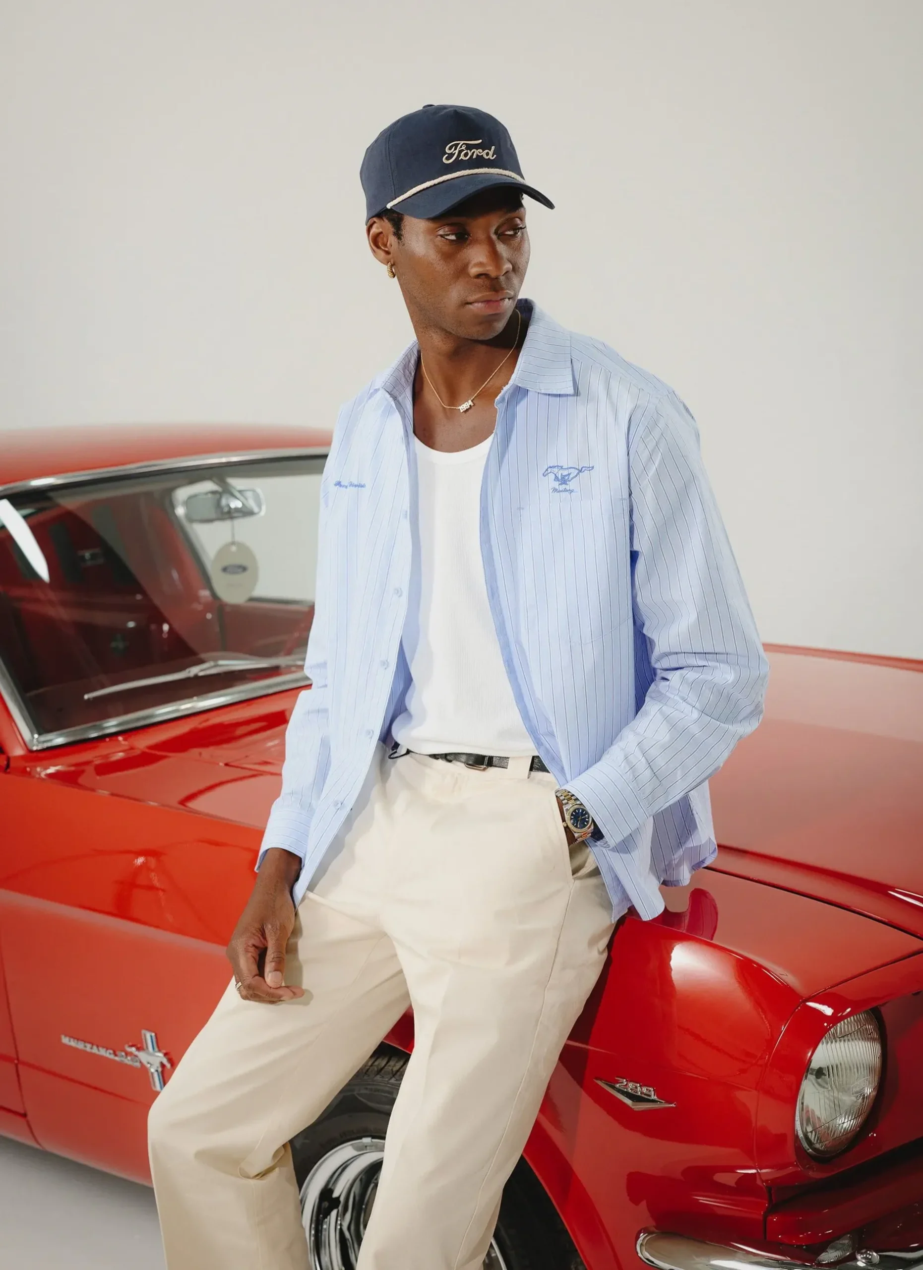 Percival Long Sleeve Shirts^Pit Crew Relaxed Shirt Blue Stripe