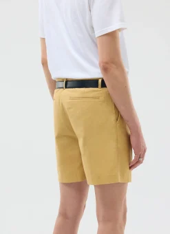 Percival Shorts|Suit Shorts^Pleated Linen Shorts Tan
