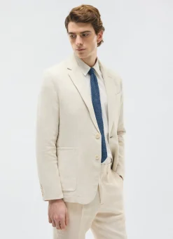 Percival Shorts|Suit Shorts^Pleated Linen Shorts Cream
