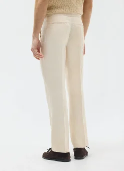Percival Linen Trousers|Race Day Suits^Pleated Tailored Trousers Cream