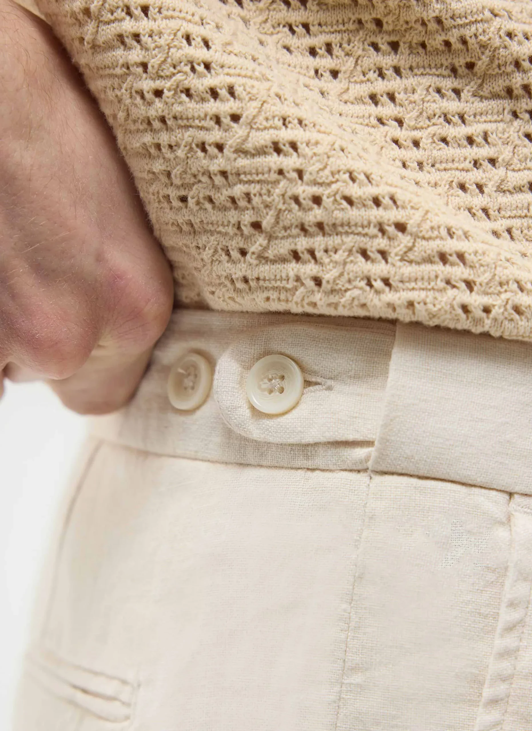 Percival Linen Trousers|Race Day Suits^Pleated Tailored Trousers Cream