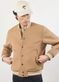 Percival Bomber Jackets^Puglia Varsity Bomber Jacket Tan