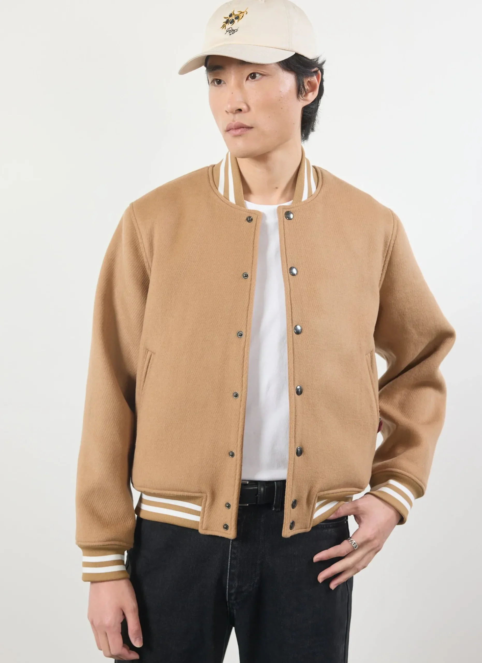 Percival Bomber Jackets^Puglia Varsity Bomber Jacket Tan