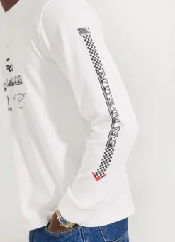 Percival White T-Shirts|Long Sleeve T-Shirts^Raceway '69 Mustang Long Sleeve T Shirt White