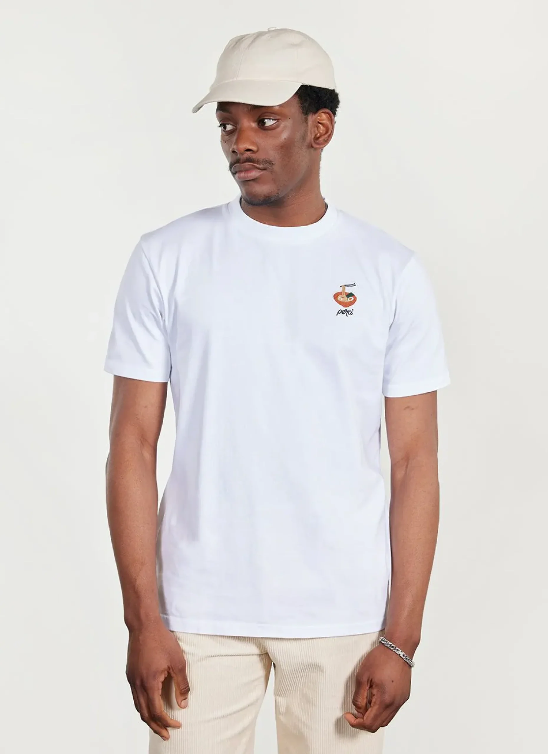 Percival White T-Shirts|Regular Fit T-Shirts^Ramen T Shirt White