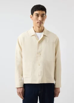 Percival Long Sleeve Shirts|Linen Shirts^Relaxed Linen Overshirt Cream