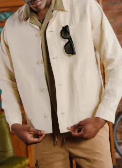 Percival Long Sleeve Shirts|Linen Shirts^Relaxed Linen Overshirt Cream