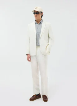 Percival Linen Blazers & Jackets|Work Suits^Relaxed Tailored Linen Blazer White