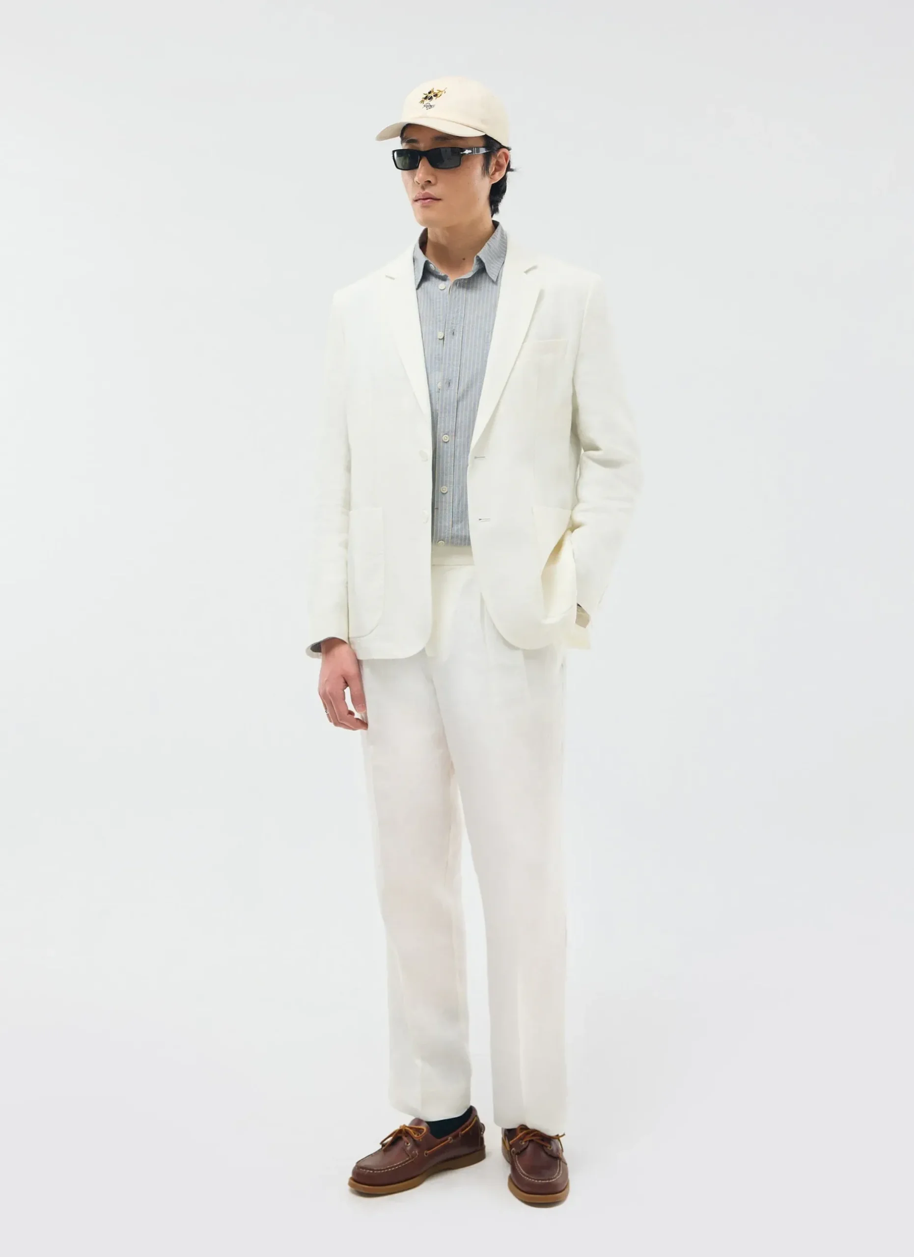 Percival Linen Blazers & Jackets|Work Suits^Relaxed Tailored Linen Blazer White