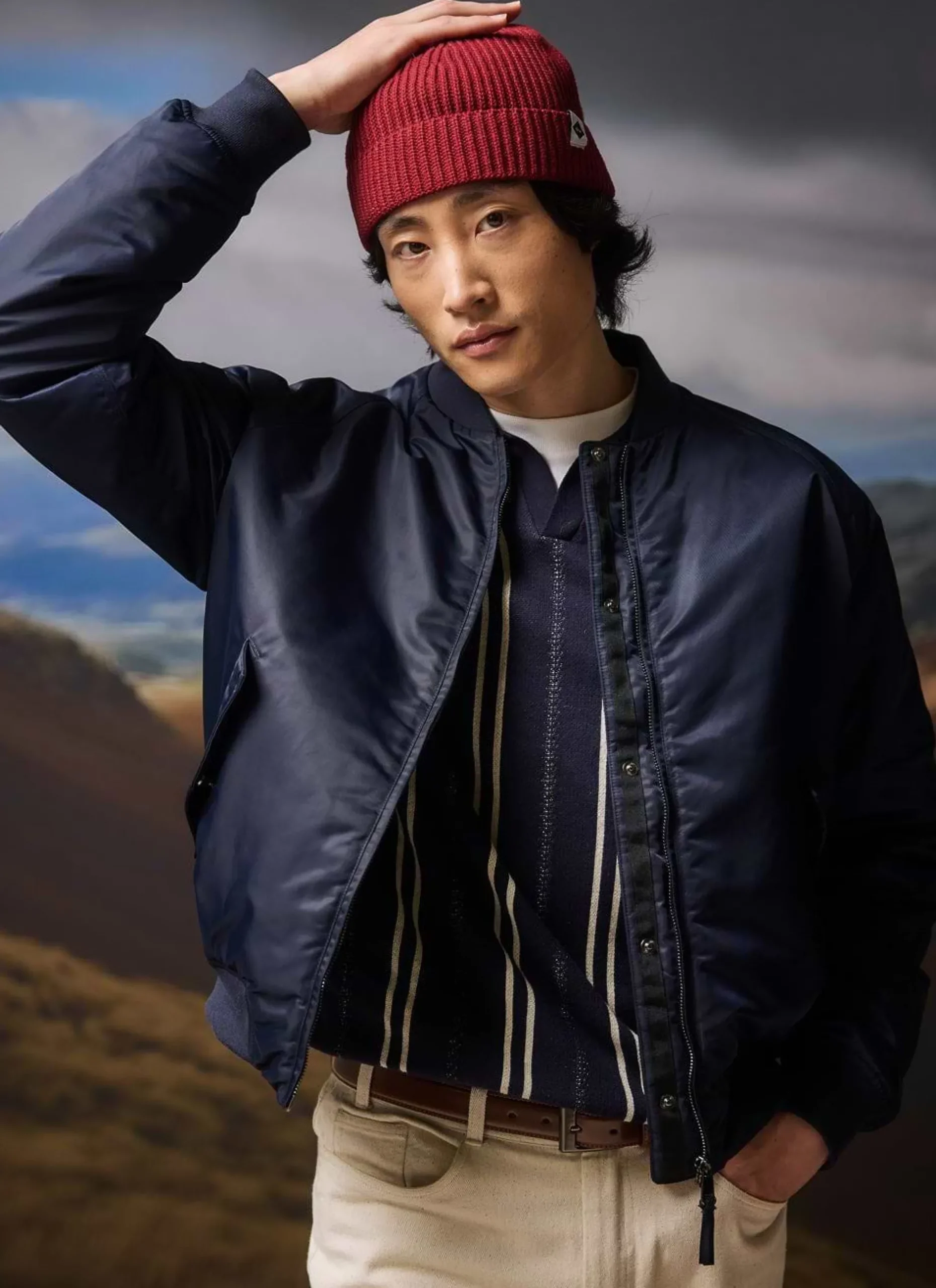 Percival Hats^Ribbed Beanie Brick
