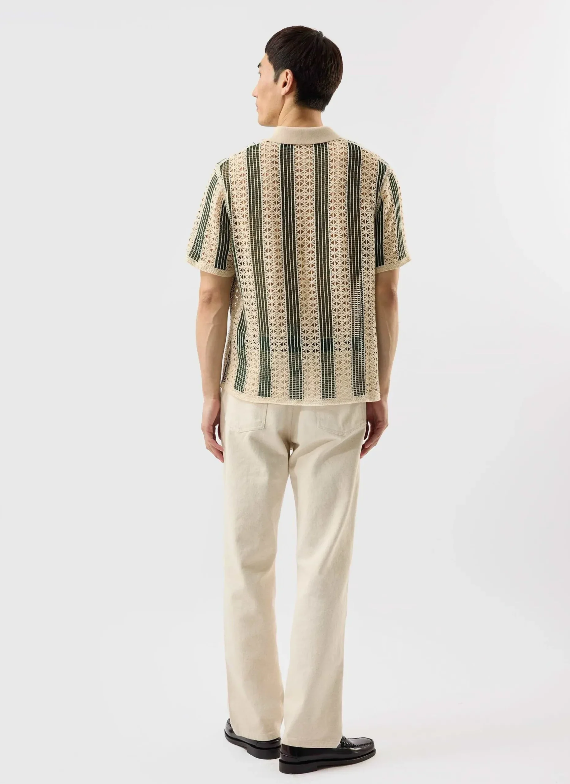 Percival Short Sleeve Shirts|Polo Shirts^Sarti Knitted Polo Shirt Ecru with Forest