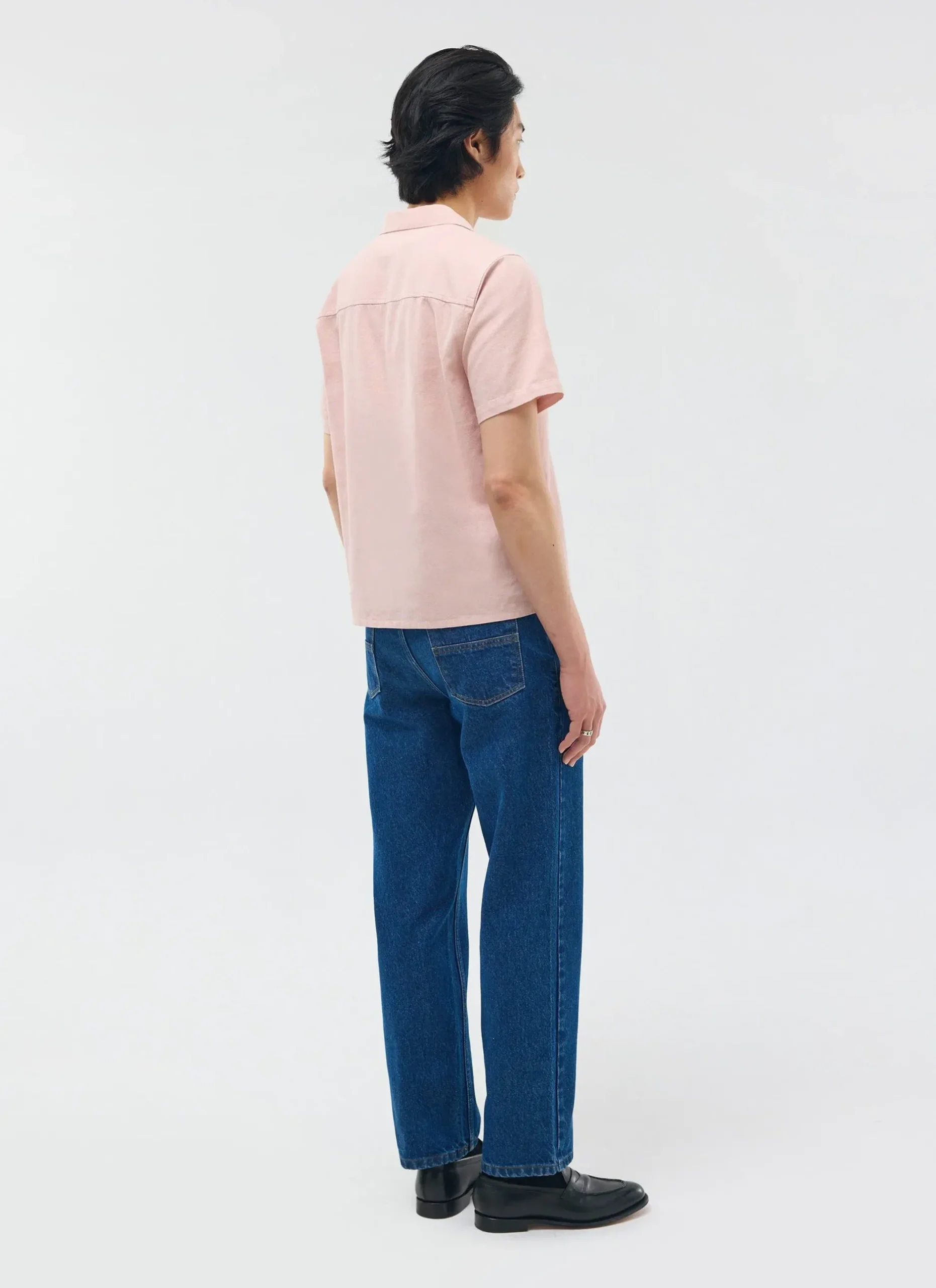 Percival Short Sleeve Shirts|Linen Shirts^Short Sleeve Cuban Shirt Dusty Pink