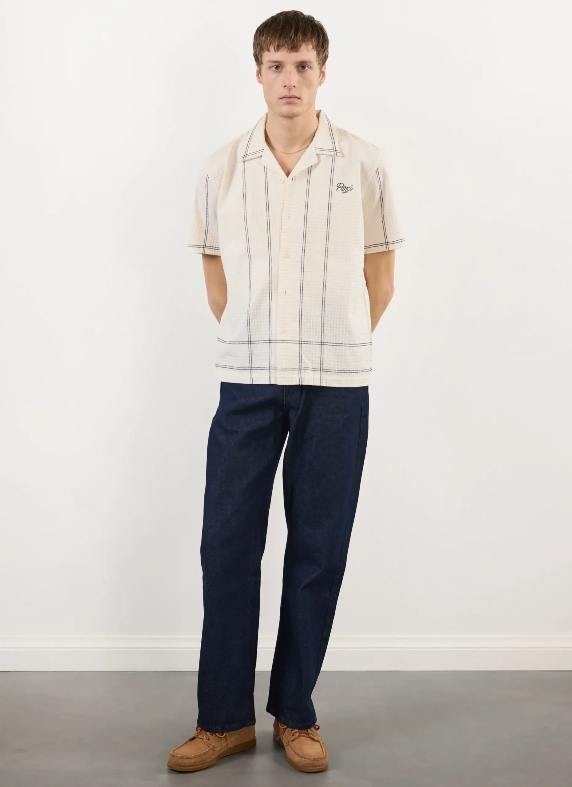 Percival Cuban Collared Shirts|Cuban Collar Shirts^Sicily Cuban Shirt Ecru