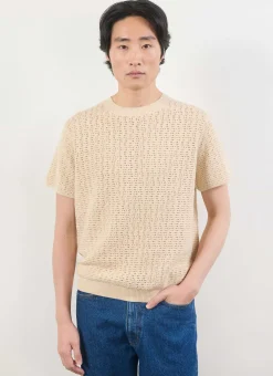 Percival Regular Fit T-Shirts^Siena Knitted T Shirt Ecru