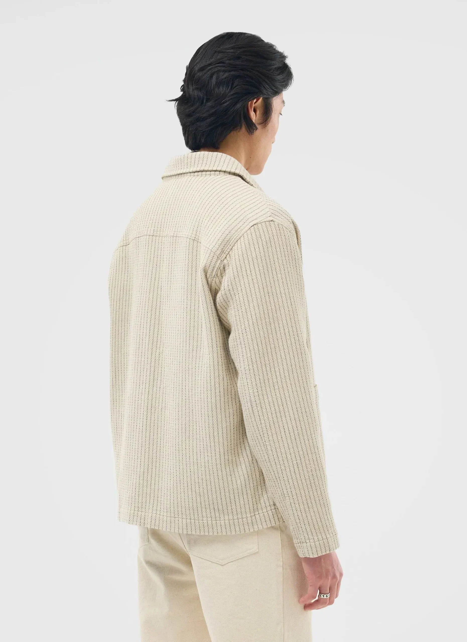 Percival Overshirts & Workshirts|Overshirts^Sorrento Linen Overshirt Ecru