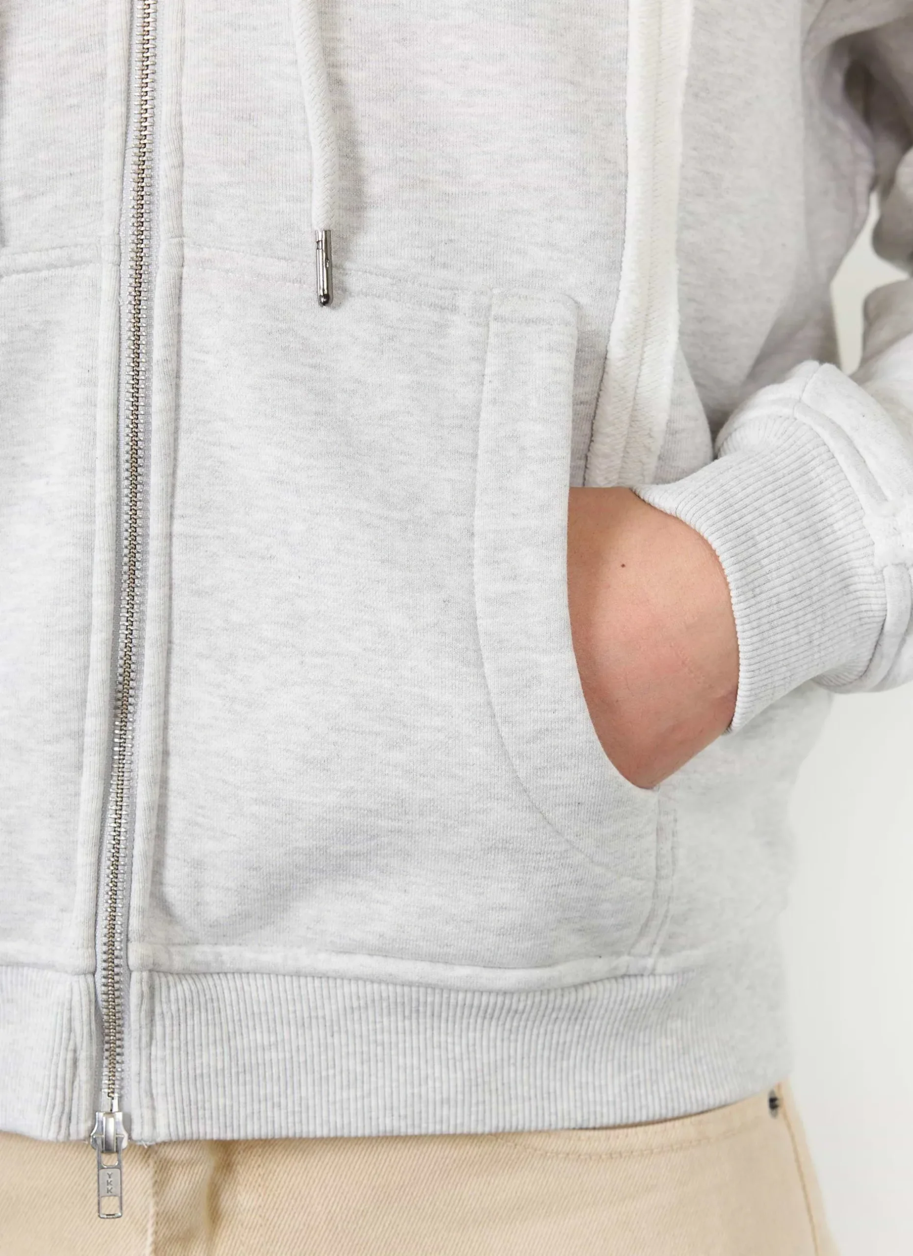 Percival Hoodies^Standing Zip Hoodie Heather Grey