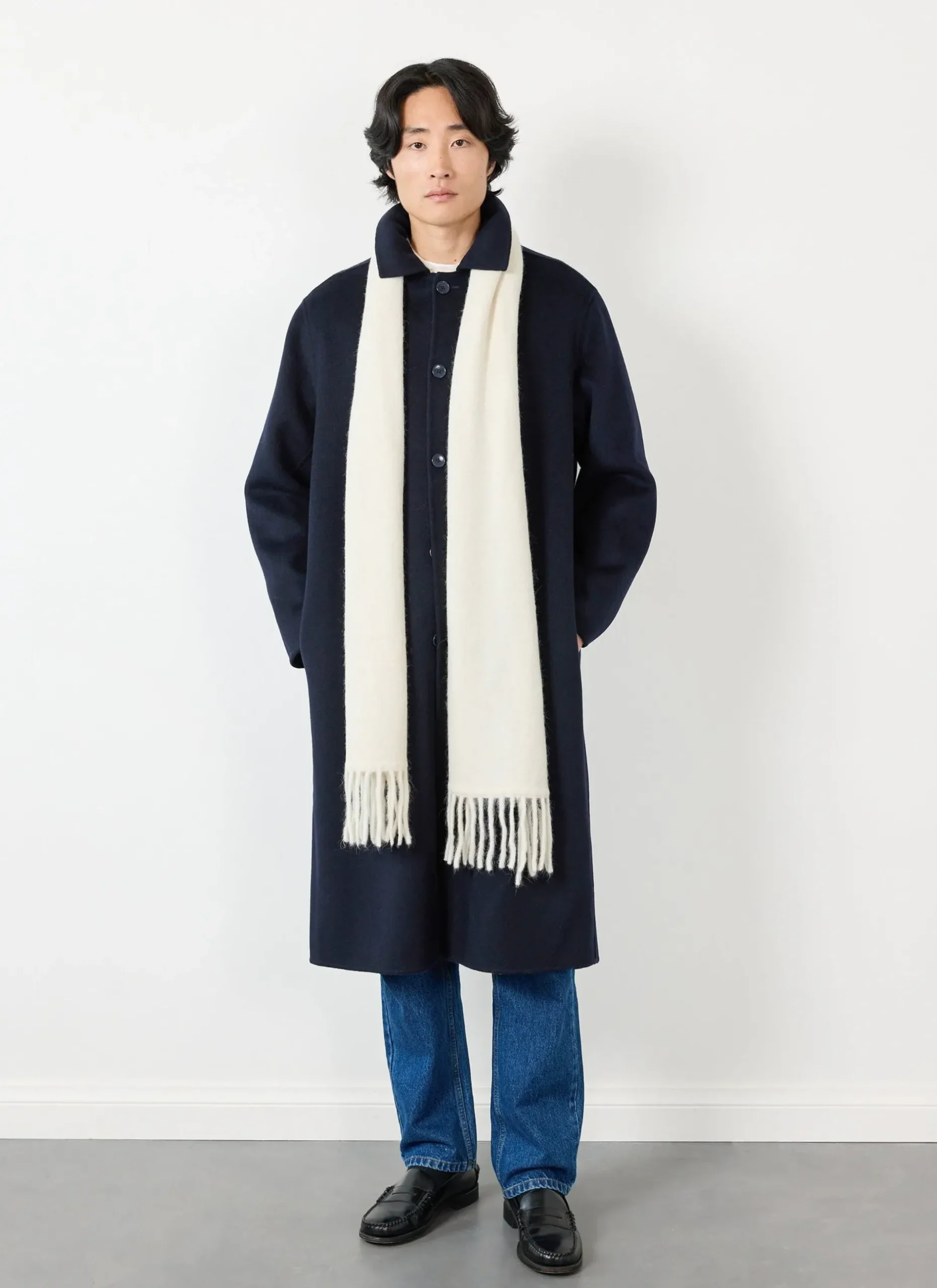 Percival Scarves^Static Scarf Ecru