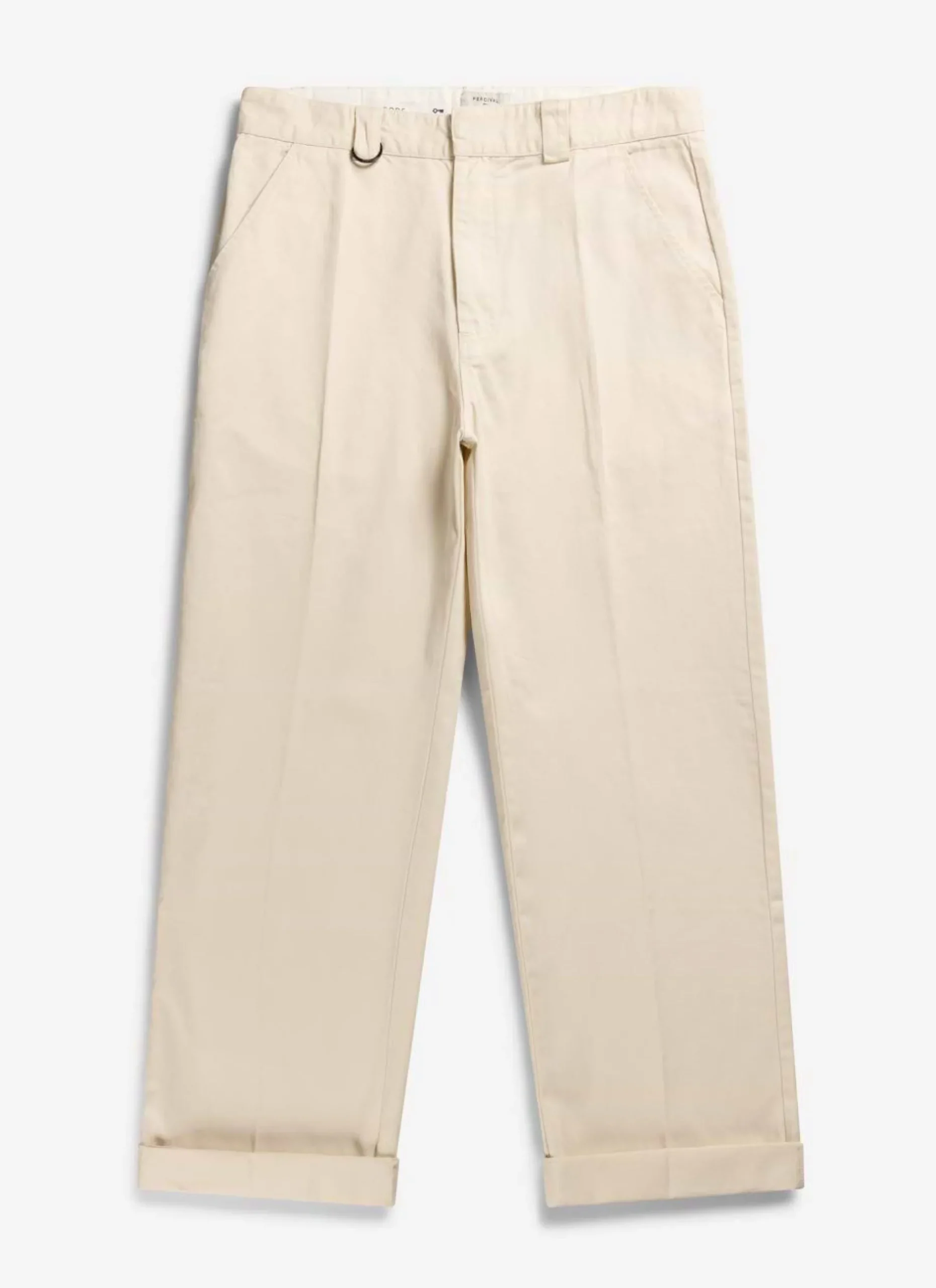 Percival Straight Leg Trousers^Stay Press Trousers Ecru