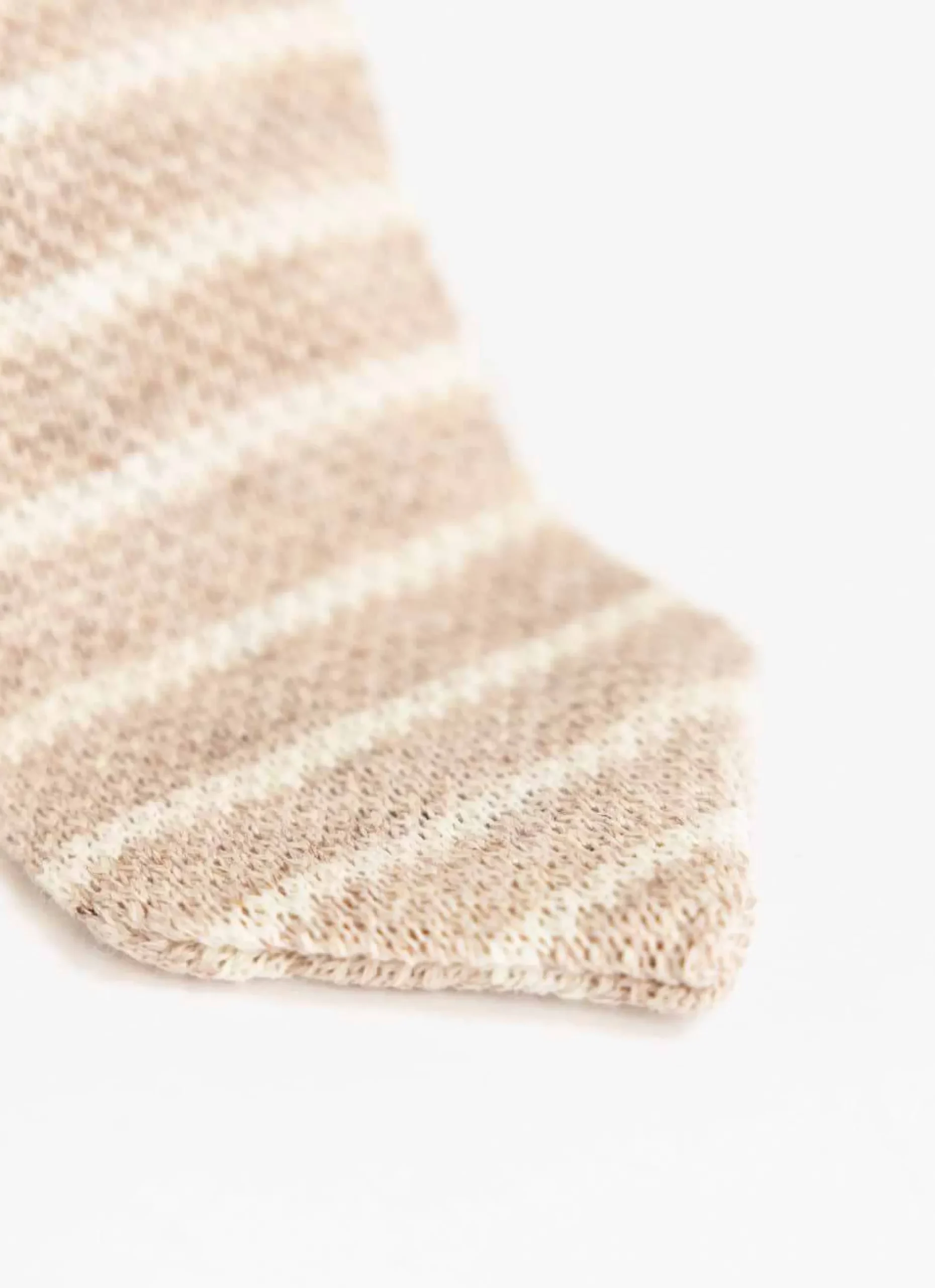 Percival Ties|Ties^Stripe Linen Tie Natural Marl