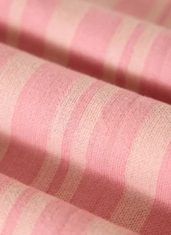 Percival Short Sleeve Shirts|Knitted Shirts^Striped Knitted Shirt Pink