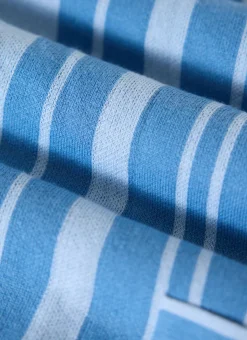 Percival Short Sleeve Shirts|Knitted Shirts^Striped Knitted Shirt Blue