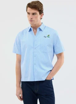 Percival Short Sleeve Shirts^Sunflower Stripe Shirt Blue Stripe