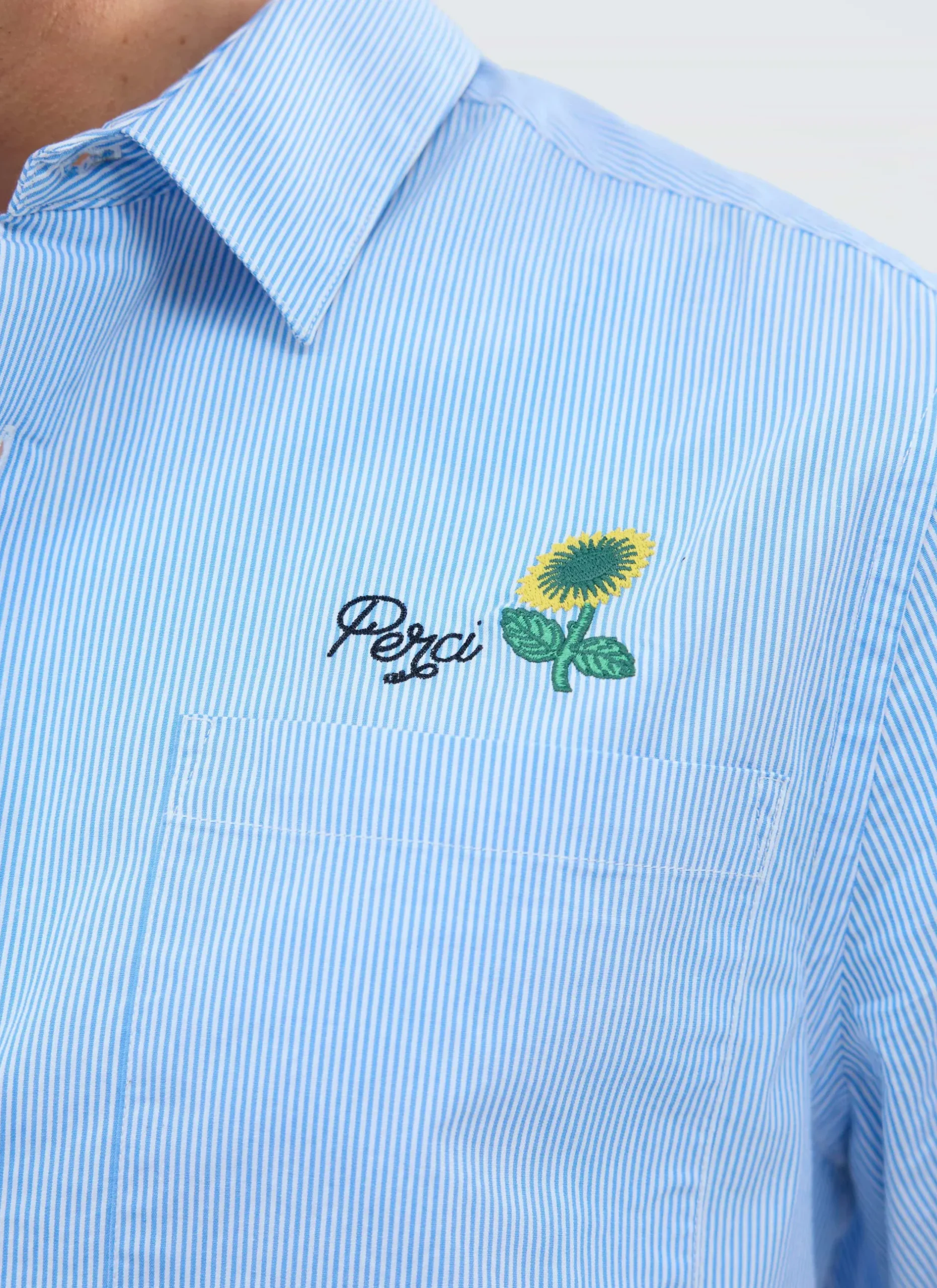 Percival Short Sleeve Shirts^Sunflower Stripe Shirt Blue Stripe