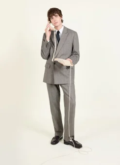 Percival Race Day Suits|Work Suits^Tailored Double Breasted Blazer Grey