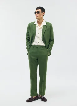 Percival Linen Blazers & Jackets|Race Day Suits^Tailored Linen Blazer Forest