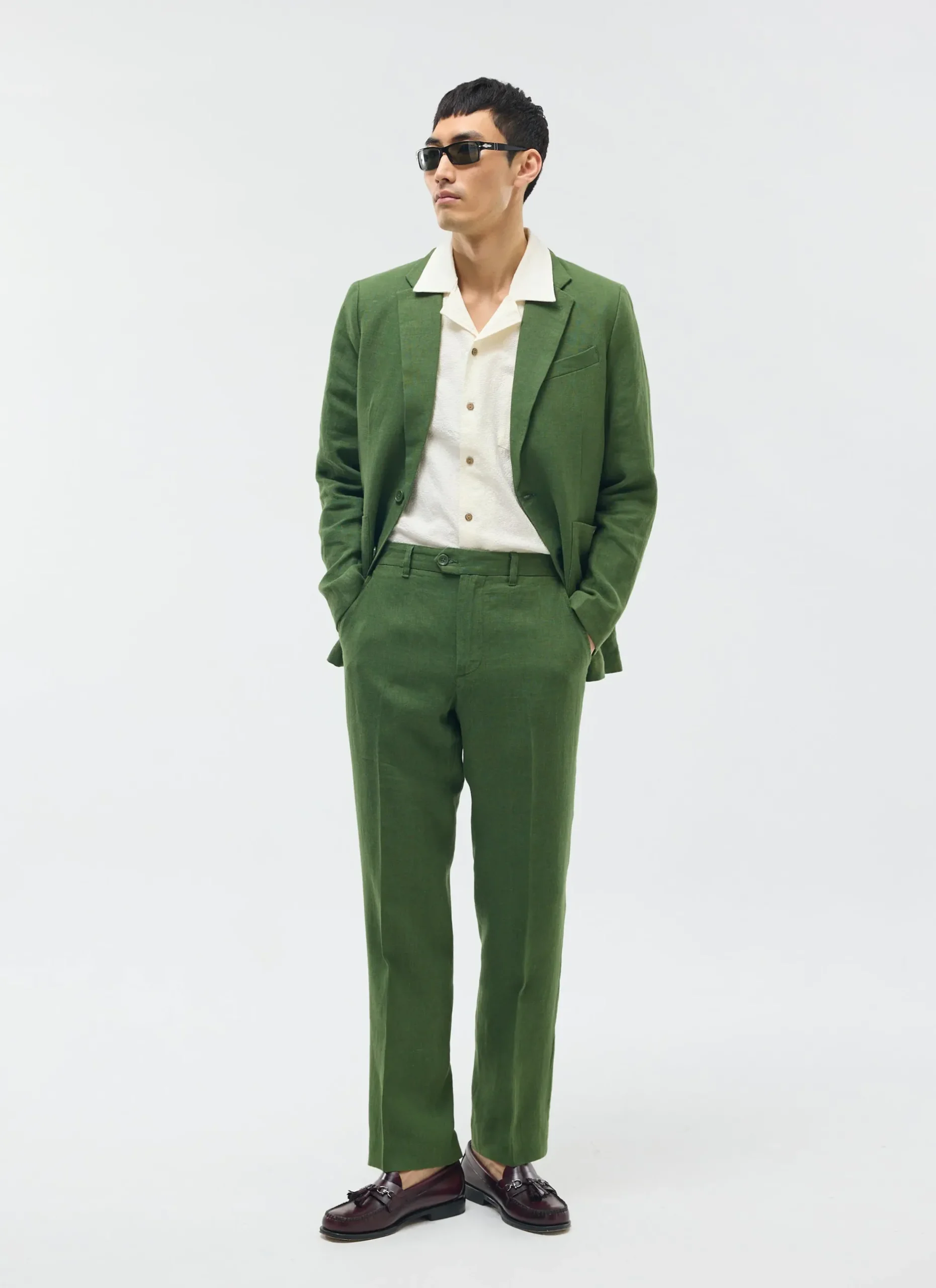 Percival Linen Blazers & Jackets|Race Day Suits^Tailored Linen Blazer Forest