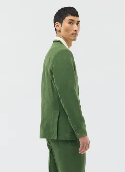 Percival Linen Blazers & Jackets|Race Day Suits^Tailored Linen Blazer Forest